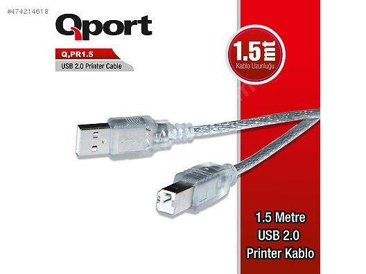 QPORT Q-PR1.5 USB 2.0 1.5M YAZICI KABLOSU - 2