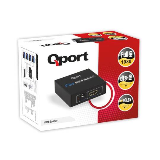 QPORT Q-SPL4 FULL HD 1 GİRİŞ 4ÇIKIŞLI HDMI SPLITTER (SİNYAL ÇOĞALTICI) - 4
