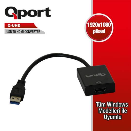 QPORT Q-UHD USB 3.0 TO HDMI DÖNÜŞTÜRÜCÜ - 4