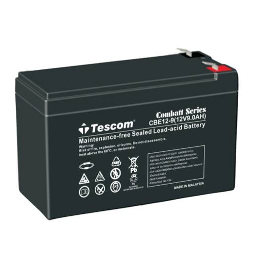 TESCOM COMBATT CBL12-9E 12V 9AH TAM BAKIMSIZ KURU AKÜ - 3