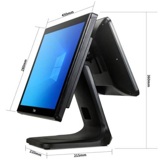 TIWOX TP-4950D 18.5 I5 5.NESİL 128GB NWME SSD 8GB DDR3 RAM 1366X768 POS PC + 13.2 MÜŞTERİ EKRANI - 11