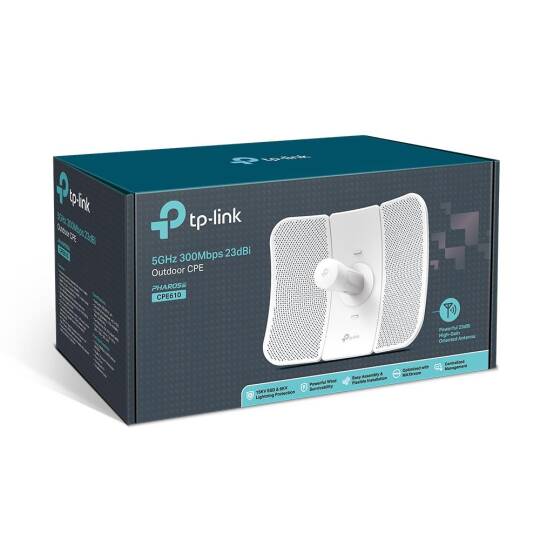 TP-LINK CPE610 5GHZ 300MBPS 23DBI 30KM PTPPTMP DIŞ ORTAM ACCESS POINT