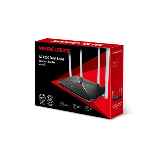TP-LINK MERCUSYS AC12 AC1200 867MBPS5GHZ300MBPS2.4GHZ DUAL BAND KABLOSUZ ROUTER - 8
