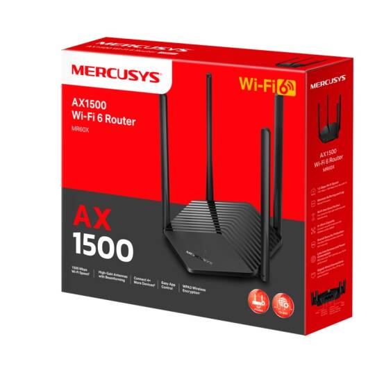 TP-LINK MERCUSYS MR60X AX1500 2.45GHZ DUAL BAND WIFI 6 ROUTER