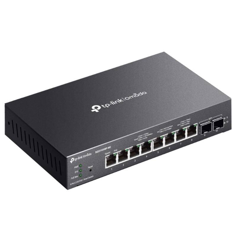 TP-LINK OMADA SG2210XMP-M2 8 PORT GIGABIT + 2X10G SFP YÖNETİLEBİLİR 160W POE SWITCH - 12