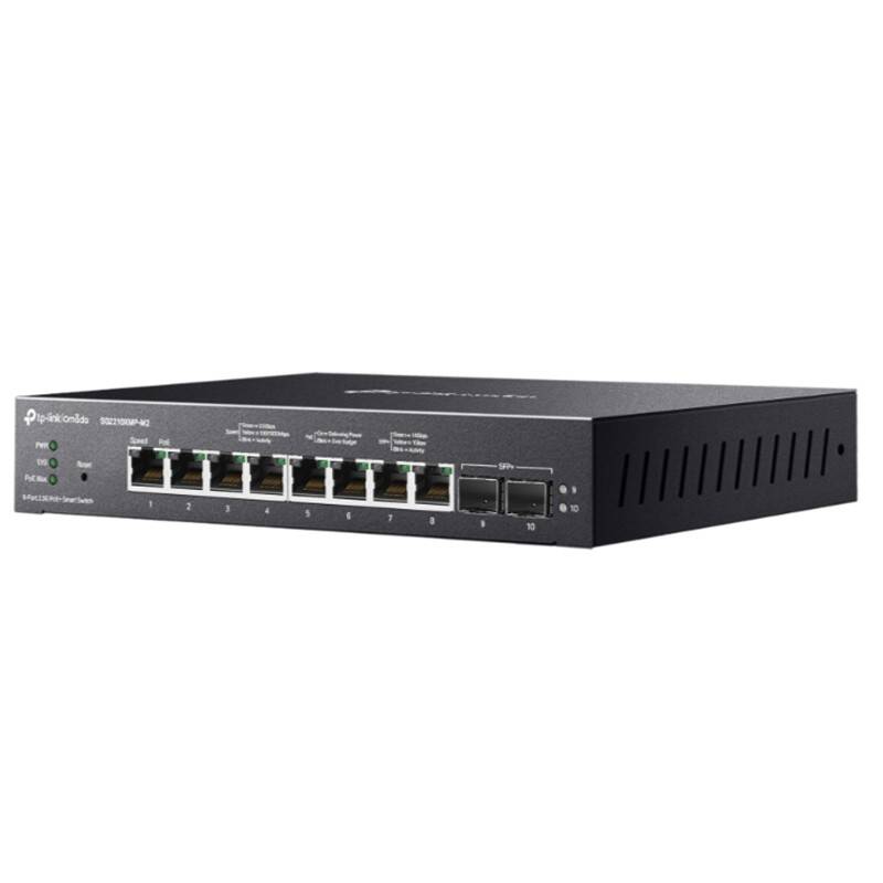 TP-LINK OMADA SG2210XMP-M2 8 PORT GIGABIT + 2X10G SFP YÖNETİLEBİLİR 160W POE SWITCH - 6