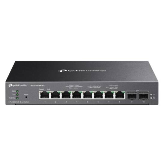 TP-LINK OMADA SG2210XMP-M2 8 PORT GIGABIT + 2X10G SFP YÖNETİLEBİLİR 160W POE SWITCH - 2