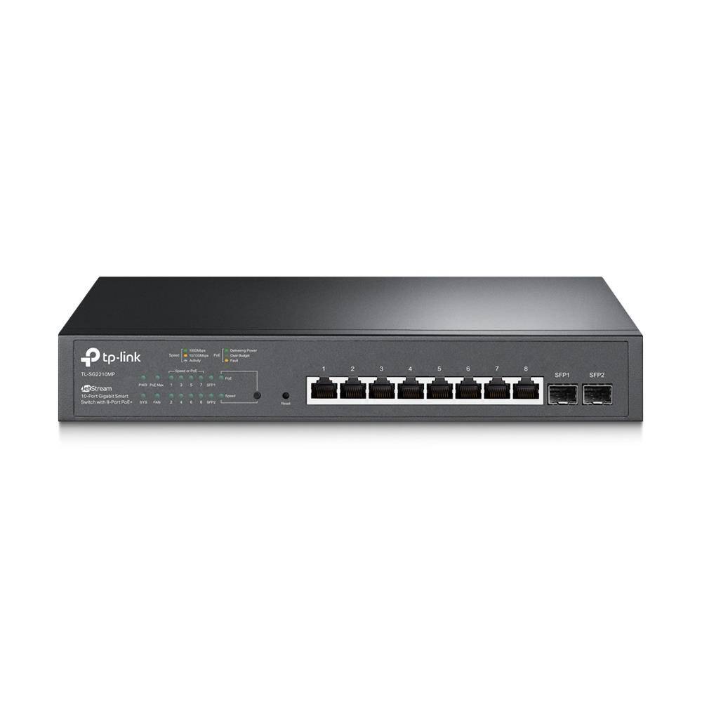 TP-LINK OMADA TL-SG2210MP 8 PORT GIGABIT+ 2XGIGABIT SFP UPLINK YÖNETİLEBİLİR 150W POE RACKMOUNT SWITCH - 2