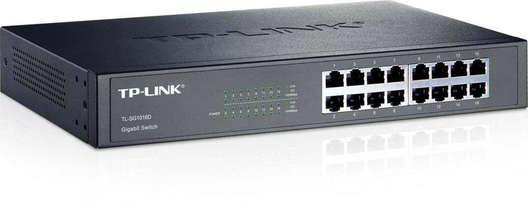 TP-LINK TL-SG1016D 16 PORT GIGABIT DESKTOP RACKMOUNT SWITCH - 8