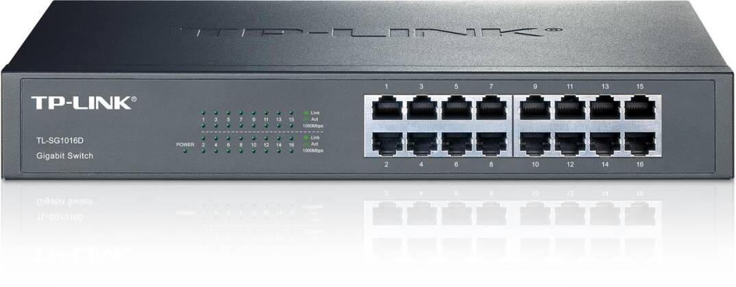 TP-LINK TL-SG1016D 16 PORT GIGABIT DESKTOP RACKMOUNT SWITCH - 2