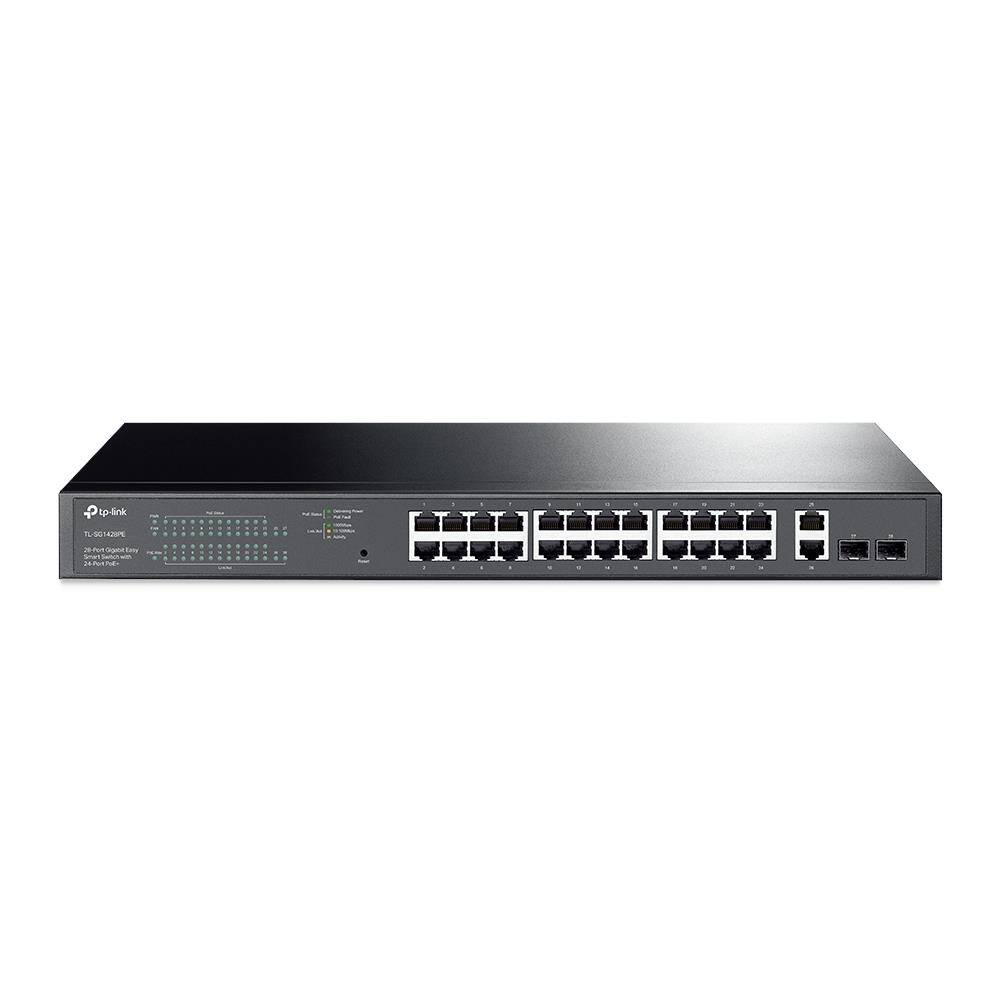 TP-LINK TL-SG1428PE 24 PORT GIGABIT + 2XGIGABIT RJ45SFP UPLINK YÖNETİLEBİLİR 250W POE RACKMOUNT SWITCH - 2