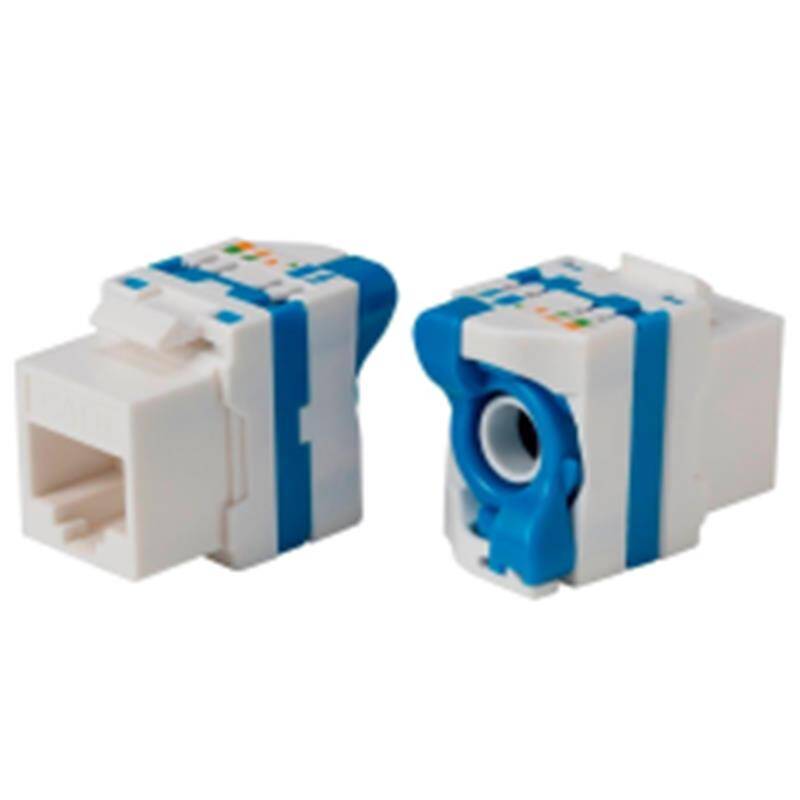 URANIUM KJ-UC6-18056DB CAT6 UTP 180 DERECE ÇEVİRMELİ KEYSTONE JACK MAVİ RENK - 4