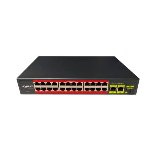 URANIUM POE-2421SFP-300W 24 PORT 10100+2X GIGABIT UPLINK +1XSFP 250 METRE POE RACKMOUNT SWITCH (REALTEK CHIPSET) - 8
